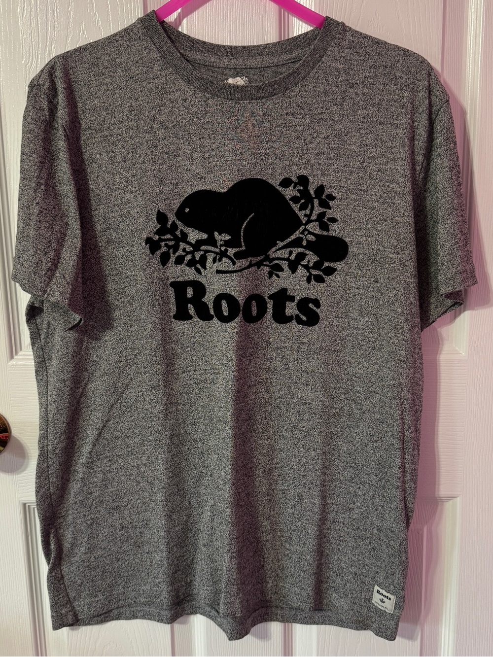 Roots Gray T-Shirt with Black Beaver Logo